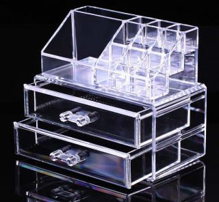 organizer makeup drawers Display Box Acrylic Clear Cabinet Case Set