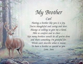 MY BROTHER PERSONALIZED POEM BIRTHDAY OR CHRISTMAS GIFT