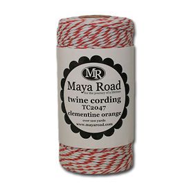 Maya Road CLEMENTINE ORANGE Twine Cording TC2047 Striped String