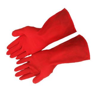 Cleaning Household Latex Rubber Gloves Size L Large Red