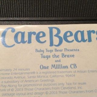 Care Bears Tugs The Brave with Baby Tugs Bear & One Million CB VHS