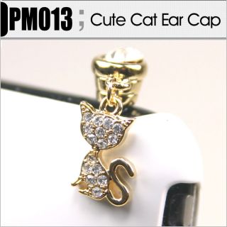 PM013 Cute Cat Cubic Earphone Cap Dock Dust Plug For iPhone 4 4S / Big