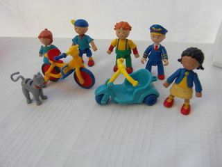 CAILLOU¤ROSIE¤ CLEMENTINE¤GIL BERT¤LEO 6 FIGURES poseable SCOTTER