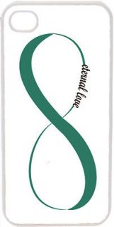 Teal Green Eternal Love Infinity Design on iPhone 4 4s Case Cover