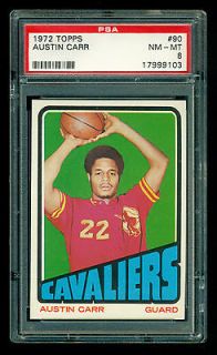 CARR 1972 TOPPS #90 PSA 8 ROOKIE RC   NOTRE DAME CLEVELAND CAVALIERS