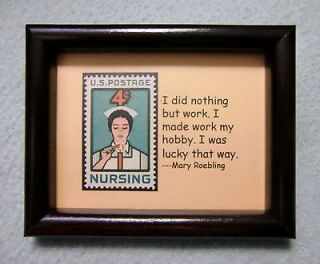 2946  Collectible Postage Stamp Art   Nursing #1   Gift for nurses