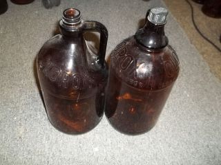 Vintage Assorted Style Clorox Bleach Brown Empty Bottle Half Gallon
