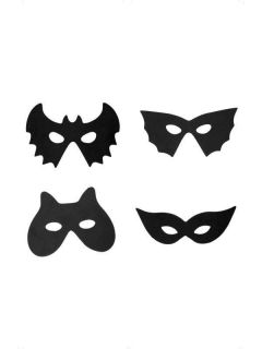 Assorted Black Halloween Masks Halloween Fancy Dress