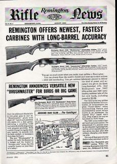 1961 Remington Arms Co Ad Model 742C  760C & 870 Bush