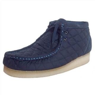 Clarks Originals® WALLABEE 79004 Mens Quilted Navy Nylon Moccasin