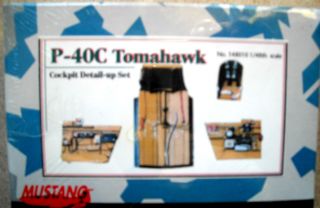 Mustang Models #148010 1/48 P 40C Tomahawk Cockpit Set for Academy Kit