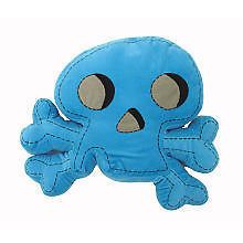 Cody Direct Unlimited Kids Rock Party Skull Blue Pillow 17X12X3 NWT