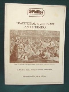 Traditional Thames River Craft & Ephemera 1988 Phillips Boat Auction