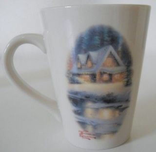 1995 Thomas Kinkade Coffee Mug Cup Deer Creek Cottage Painter of Light