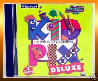 KID PIX STUDIO DELUXE PC/MAC CD with Guide *LN* The Learning Company