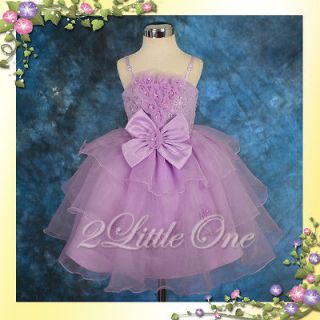 CLEARANCE SALE Purple Wedding Flower Girl Pageant Party Dress Size 4