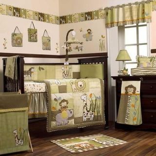 Giraffe, and Zebra Nursery Unisex 9pc Baby Crib Bedding Set Collection