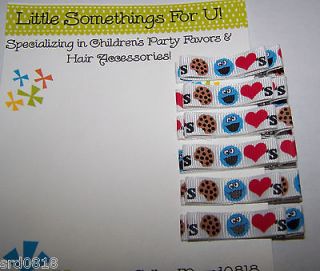 Cookie Monster Hair Clips Girls Birthday Party Favors Cookie Monster