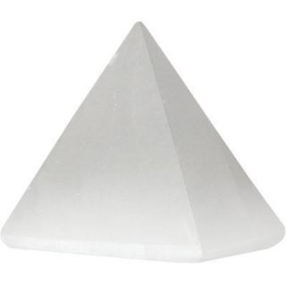 Small Selenite Pyramid 25mm Energy Generator Crystal Wicca Pagan