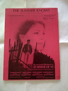 The Summer Knows (Summer of 42) sheet music
