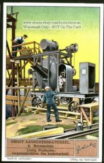 Concrete Mill Heavy Equipment 1930s Card NICE