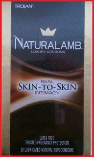 NATURALAMB   SKIN to SKIN Luxury Natural Skin Condoms   10 PACK