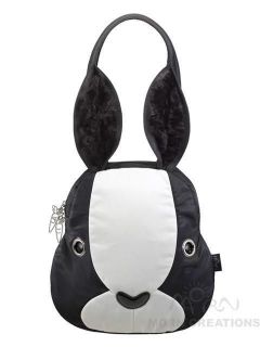 LARGE BLACK WHITE Morn Creations bag roger hare were bugs bunny