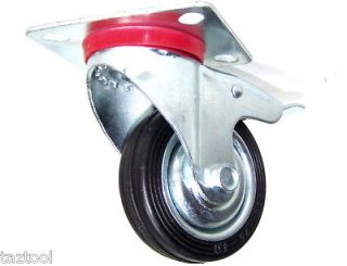 CASTER WHEELS WITH BASE AND WHEEL WITH BRAKES 4PCS