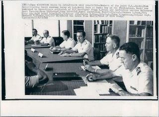 1969 Board Investigates Ship Collision Subic Bay Photo