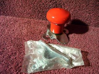RED STEERING WHEEL SUICIDE SPINNER KNOB AUTO TRACTOR 50s 60s STYLE