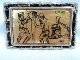 Vintage Coal Company UMWA 1982 Belt Buckle