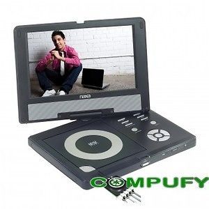 10 Tft Lcd Swivel Screen Portable Dvd Player With Usb/Sd/Mmc Inputs