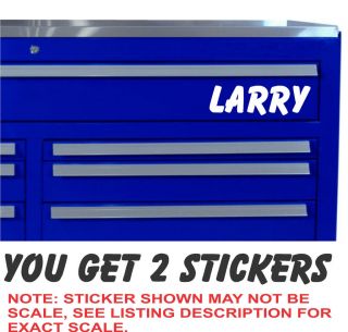 name vinyl stickers size 8 inches great for tool box car truck wall