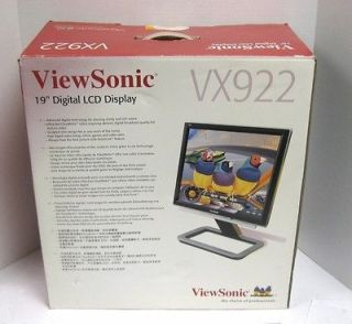 ViewSonic VX922 19 inch Flat Panel LCD Monitor Display VGA DVI 165G