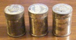 Lot of 3 Vintage American Snuff Company Snuff Cans with Lids