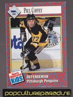 PAUL COFFEY Penguins Hockey 1991 SI FOR KIDS CARD