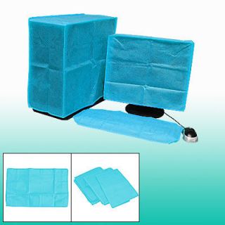 Blue LCD Computer Monitor Screen Keyboard PC Fabric Dust Cover Cap 22