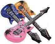 12) INFLATABLE GUITARS ROCK AND ROLL NEW 42 inches