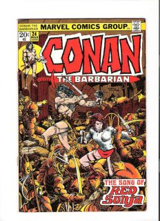 CONAN #24 Classic Bronze Age gem Windsor Smith Cover,1ST RED SONJA