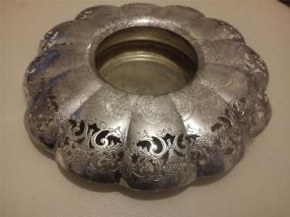 LOVELY SILVER PLATED VINTAGE DISH / ASHTRAY / PLANT STAND