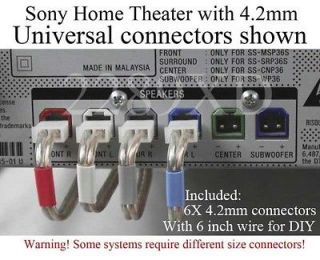 6c sony home theater speaker cable connectors 4,2 4.2mm