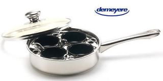 Demeyere Resto 4 Cup Egg Cooker Poacher 1.5Qt stainless steel 18/10