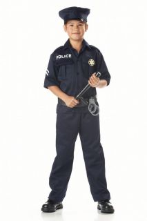 Outfit Uniform Officer Police Cop Boy Child Halloween California