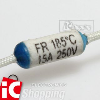 5x Thermal Fuse 185℃ 15A 250V , COOKER THERMAL LINKS