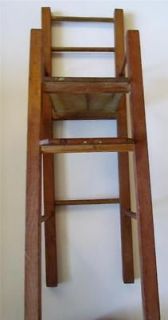 Antique Wooden Doll Chair with High Seat