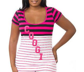 68 COOGI Striped Baby Doll Tunic Tee NWT * 2 COLORS