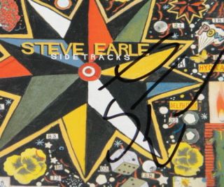 STEVE EARLE SIDETRACKS RARE HAND SIGNED UK CD AUTOGRAPH