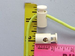 12 pcs Barrel Cord Locks Drawstring Toggle Cord Stoppers White #BR75