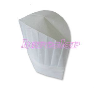 Lot of 24 ( 2 Dozen ) Professional Disposable White Paper Chef Hats