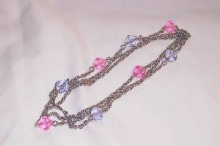 PASTEL GLO NECKLACE SARAH COVENTRY PINK PURPLE BEADS